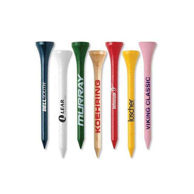 Hot Selling Size Customized 42mm/54mm/70mm/83mm Custom Logo Wooden or Bamboo Golf Tees