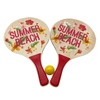 Beach Paddle Set Racket with 2 Wooden Paddles with soft Handle Indoor Outdoor Tennis Racquet for Family Kids Adults