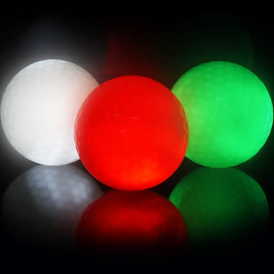 High Quality Wholesale Bulk Cheap Custom Logo Night Light Up Flashing High Bounce Golf LED Ball