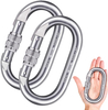 Heavy Duty Carabiner Clip Climbing Carabiner 25kn(5600lbs), Hook with Screwgate Multipurpose for Climbing, Rigging, Ropes, Hammocks (O Shape)