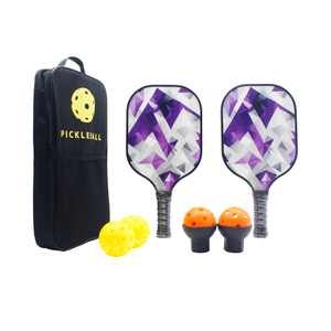 Factory Price Graphite Pickleball Paddles Set 2 Paddles 4 Balls 1 Carry Bag With Ball Retriver