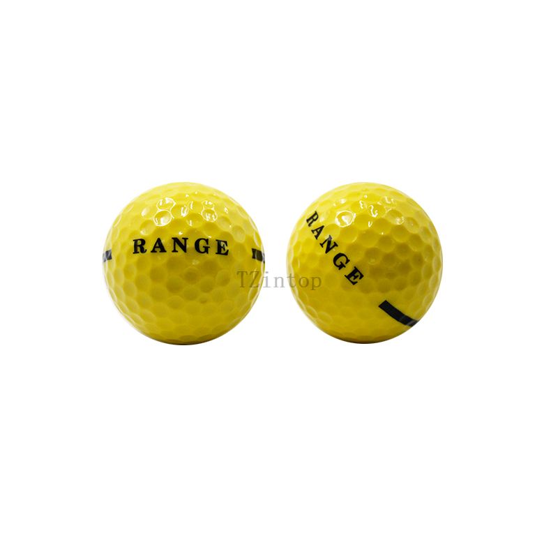 High Quality Custom Logo Printed Durable 2 Piece Surlyn Driving Range Golf Balls with Stripe golf ball