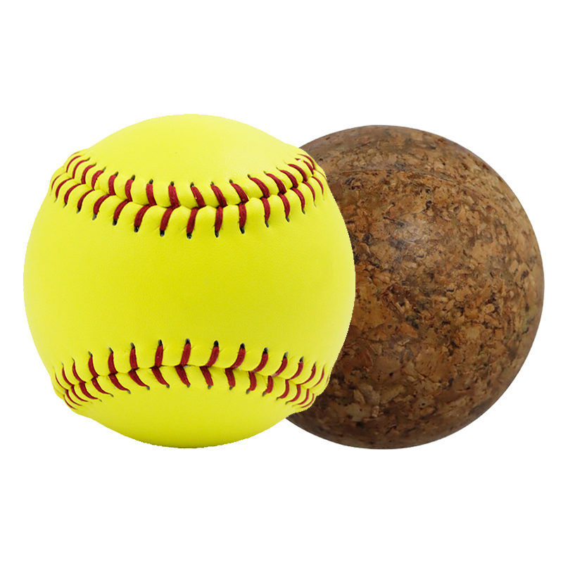 Factory Price 12 Inch Yellow Cow Leather Softball High Grade Cork Center Official DREAM SEAM Fastpitch 12" USA NFHS