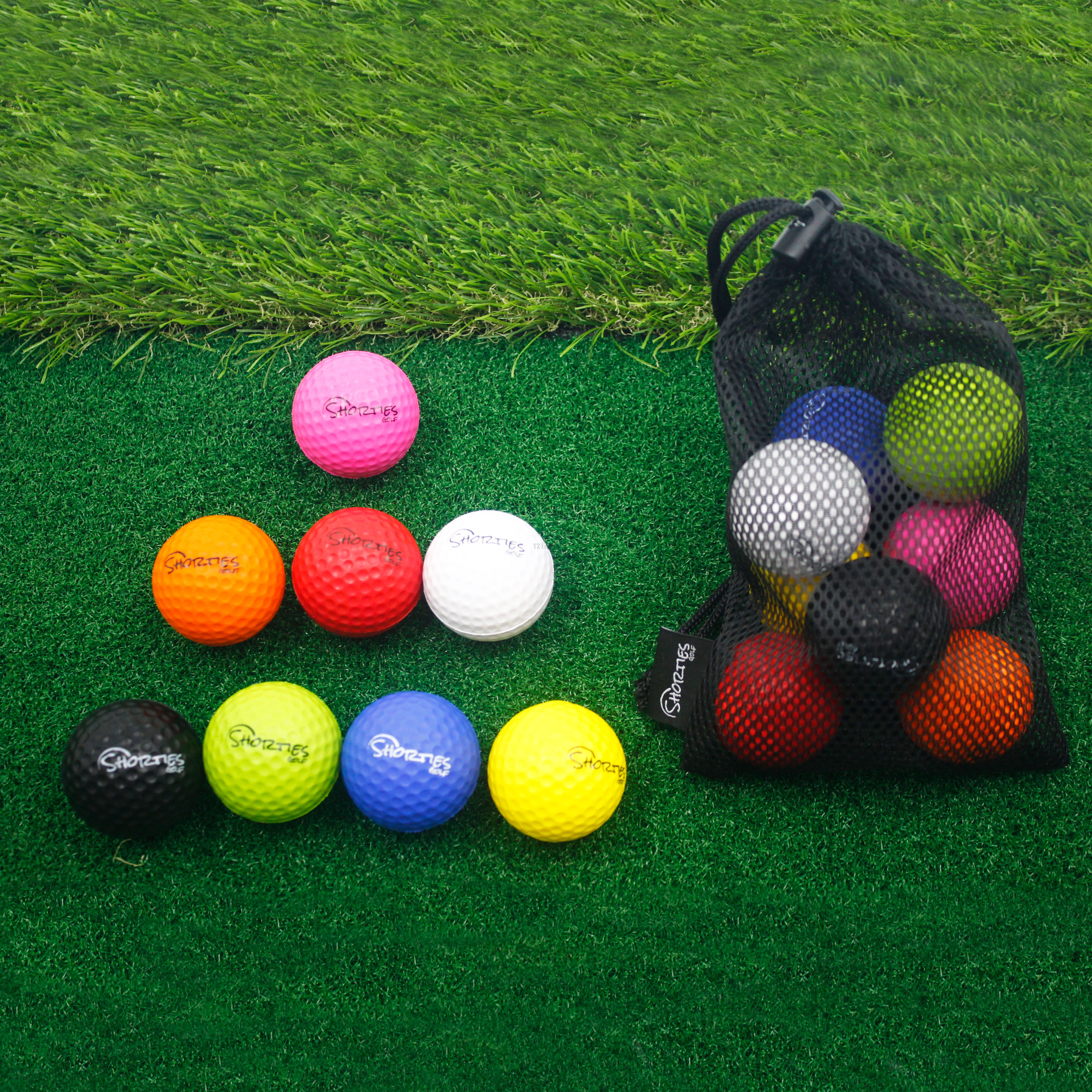 Factory Price 8 Pack Foam Golf Practice Balls - Realistic Feel and Limited Flight Training Balls for Indoor or Outdoor