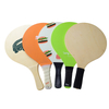 Beach Paddle Set Racket with 2 Wooden Paddles with soft Handle Indoor Outdoor Tennis Racquet for Family Kids Adults