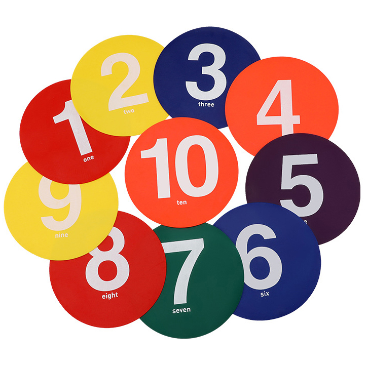 soccer marker with number 01