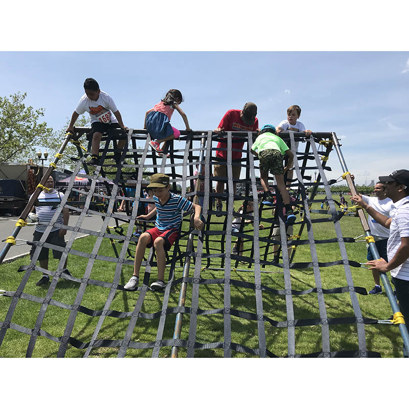 Factory price custom black UV resistance outdoor playground strap webbing climbing cargo net for obstacle course