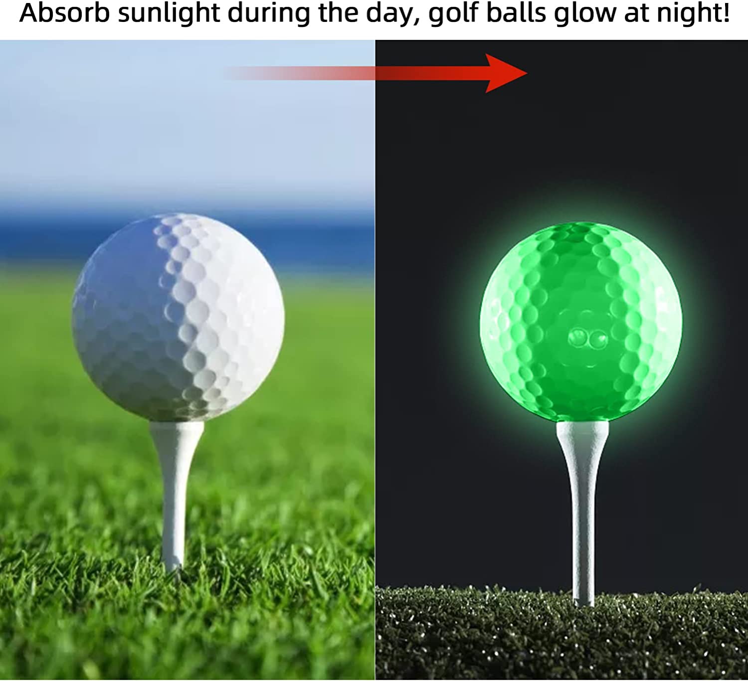 Factory Price Wholesale Dark Tracker Glow Glow In Dark Luminous Golf Ball With Cheap Price 