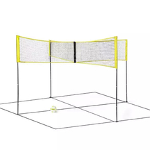 Portable Four Way Beach Volleyball Net Sport Training Net Quick Setup Outdoor Garden Backyard Grass Beach Volleyball Net