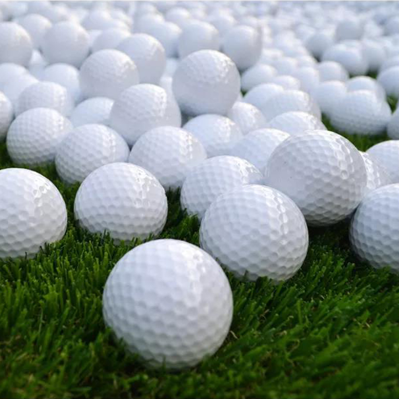 High Quality Custom Logo White Color 2 Pieces Surlyn Training Golf Ball 