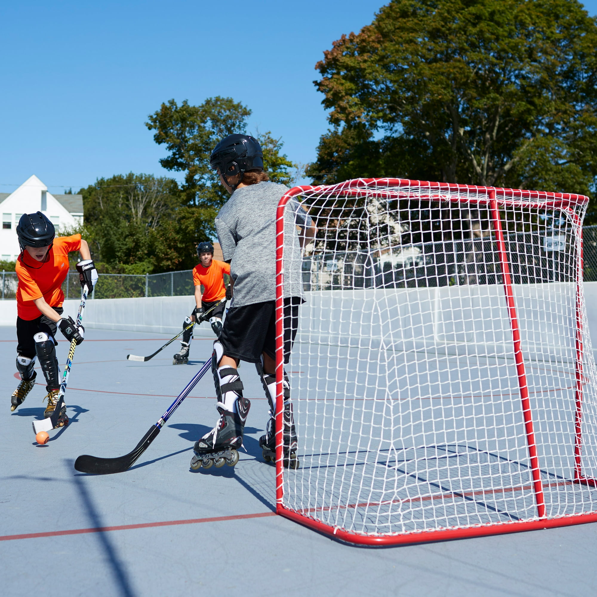 Premium NHL Standards Steel Hockey Goal with UV-Resistant Durable Net 54*44*22inch
