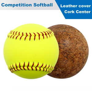 Leather Cover Flatpitch Softball Cork Center Raised Seams For Competition 12inch or 11inch
