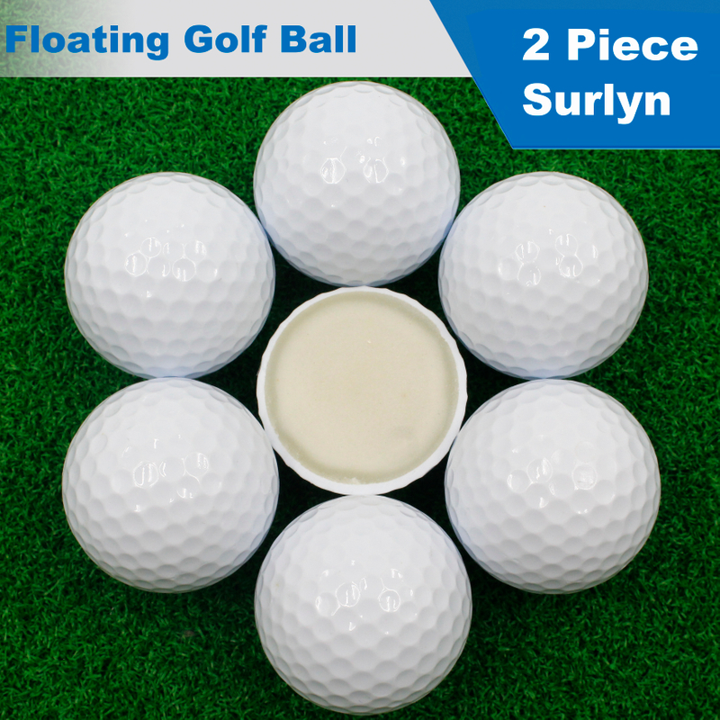 2 Piece Surlyn Floating Golf Ball Long Distance Pond or Lake Range Balls For Practice