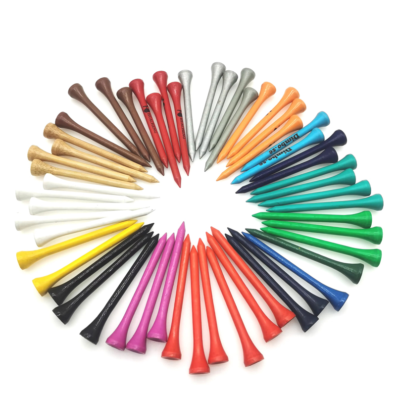 Custom 42mm/54mm/70mm/83mm Wooden Or Bamboo Golf Tees