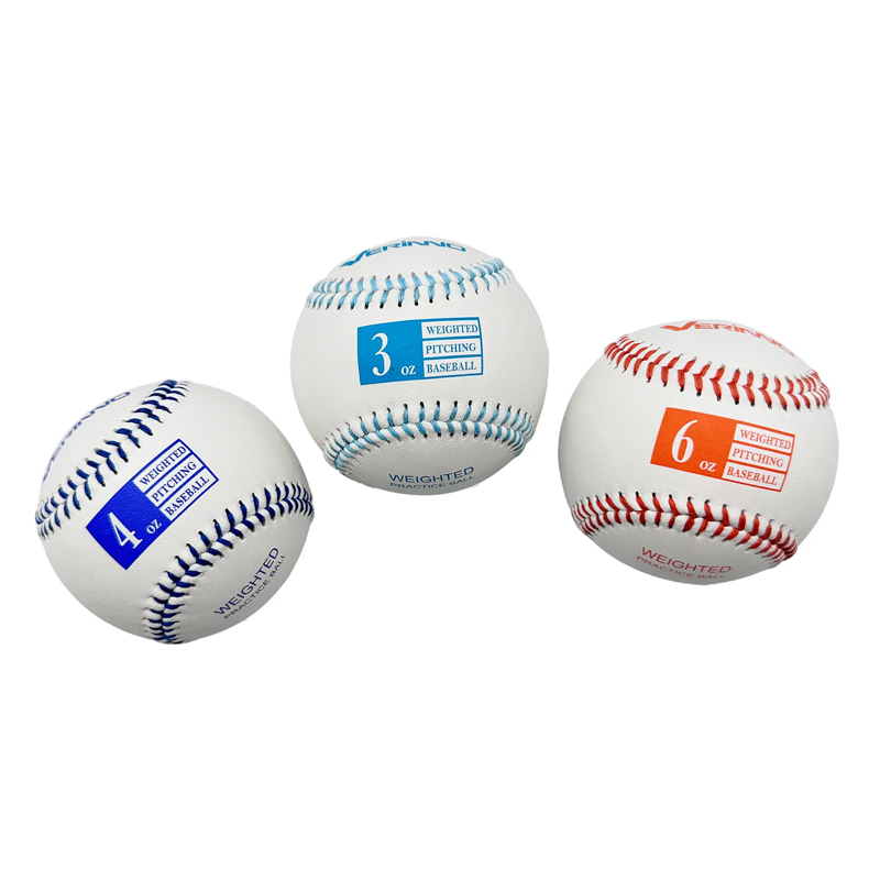Custom White Leather 9 Inch 3oz-16oz Weighted Practice Baseballs