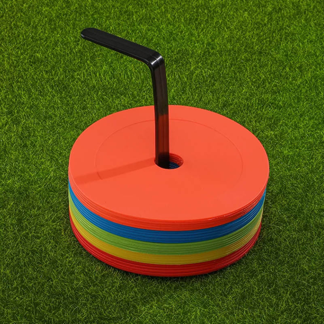 Flat Cones Spot Markers Non-Skid Floor Hole Spot Markers Soccer Cones Field Court Markers Flat Discs Training Field Cones