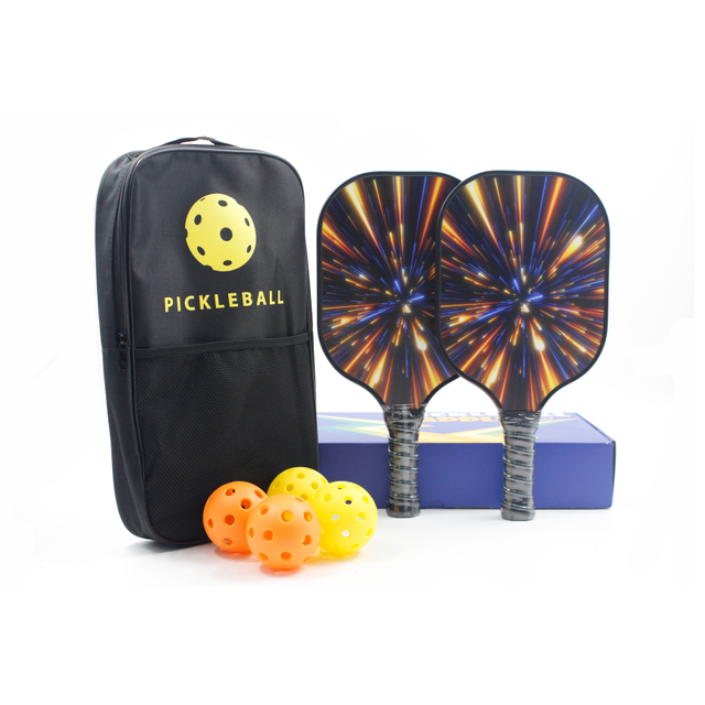Factory Price Pickleball Paddles, Fiberglass Surface, Pickleball Set with 4 Balls and 1 Pickleball Bag for Whole Sale