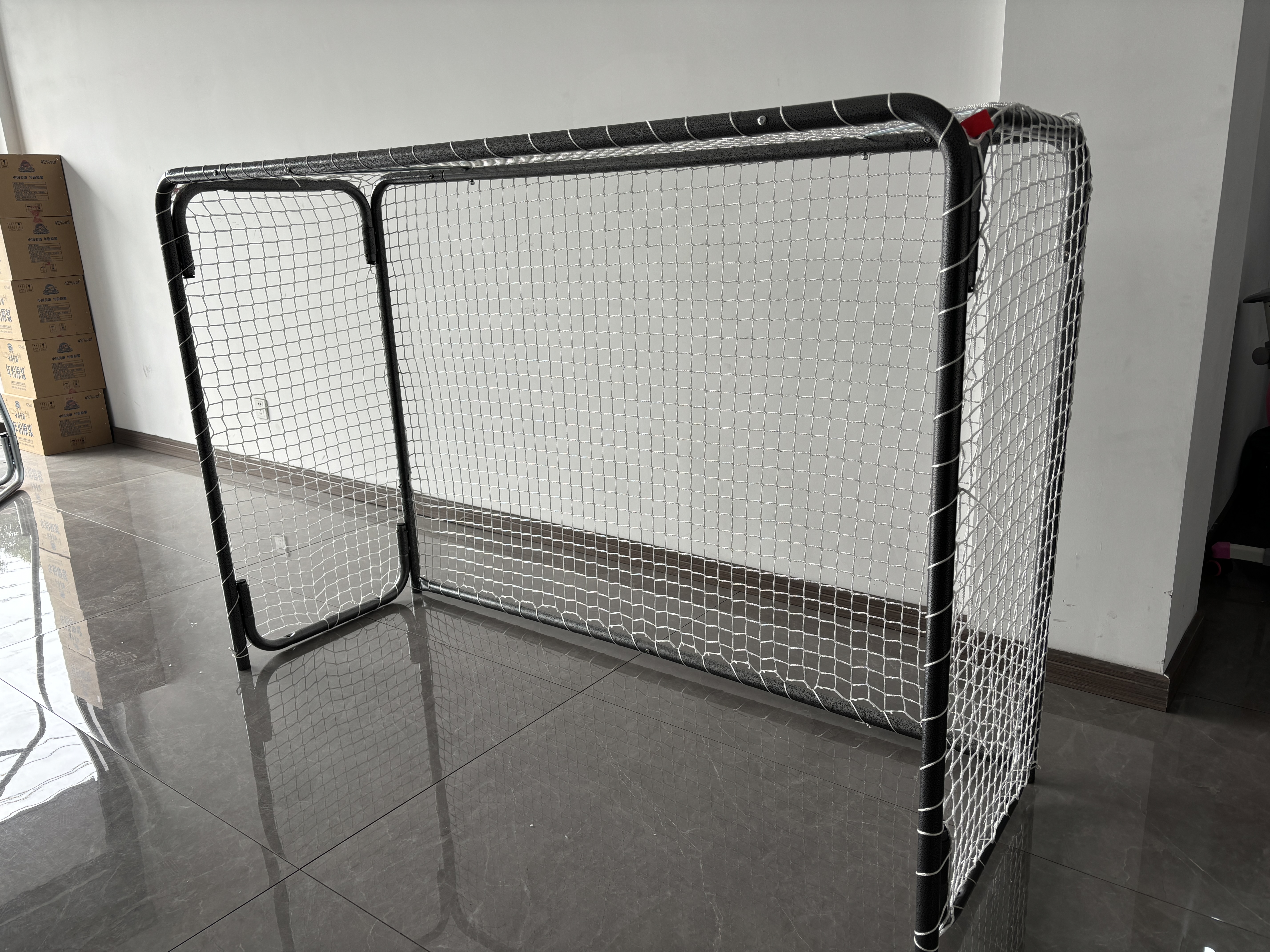 48*72*24inch Hockey Goal Frame With Net and Coated Steel Tubes