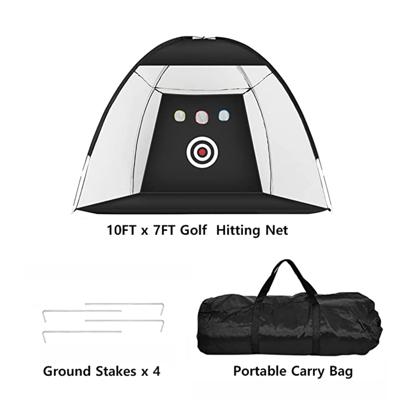 Upgraded10x7ft Golf Hitting Practice Net with 3 Aim Golf Target 