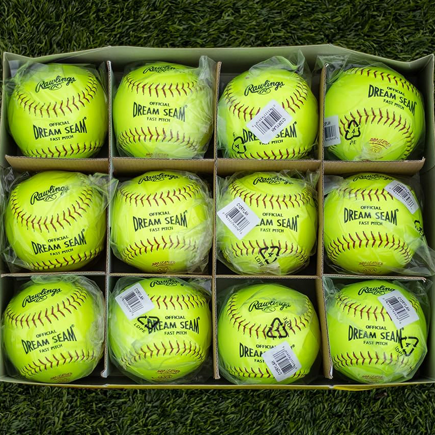 12 Inch Pro Leather Cover Cork Center Dream Seam Softball USA Certified Fastpitch Classic Standard