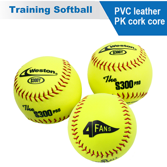 PVC Synthetic Leather Softball with High Density Cork Same As Weston 4FANS Softball Quality