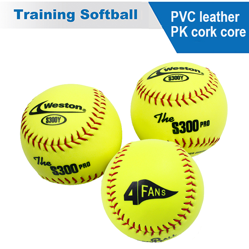 PVC Synthetic Leather Softball with High Density Cork Same As Weston 4FANS Softball Quality