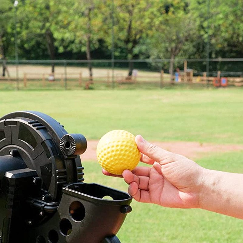 Factory Quality PU 9 inch Yellow Dimple Training Pitching Machine Team Batting Practice Baseball Ball