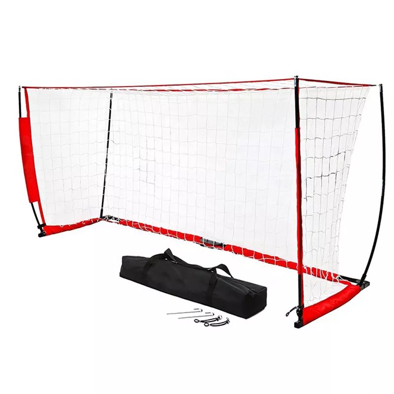 Hot Selling Sport Nets Portable Soccer Goal Bow Frame Soccer Net with Carry Bag 3 Sizes Are Available 