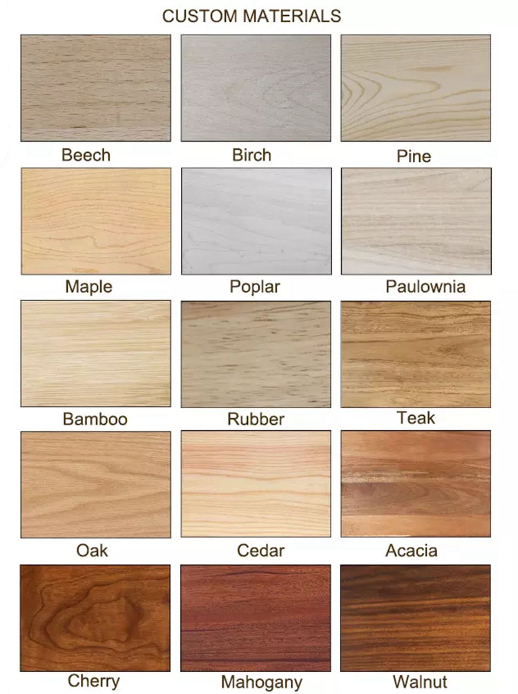 Different wood materials