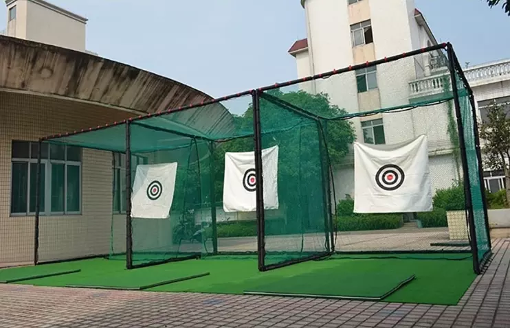 3x3x3m indoor Outdoor single golf hitting Net golf practice Cage with target