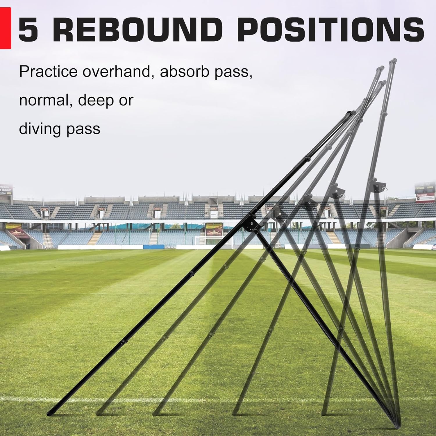 4x7FT Volleyball Rebounder Net 5 Adjustable Angles Practice Volleyball Skills