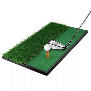 Cheap Price Customized Dimention Outdoor Indoor Training Golf Chipping Mat with 2 Different Grass Turf