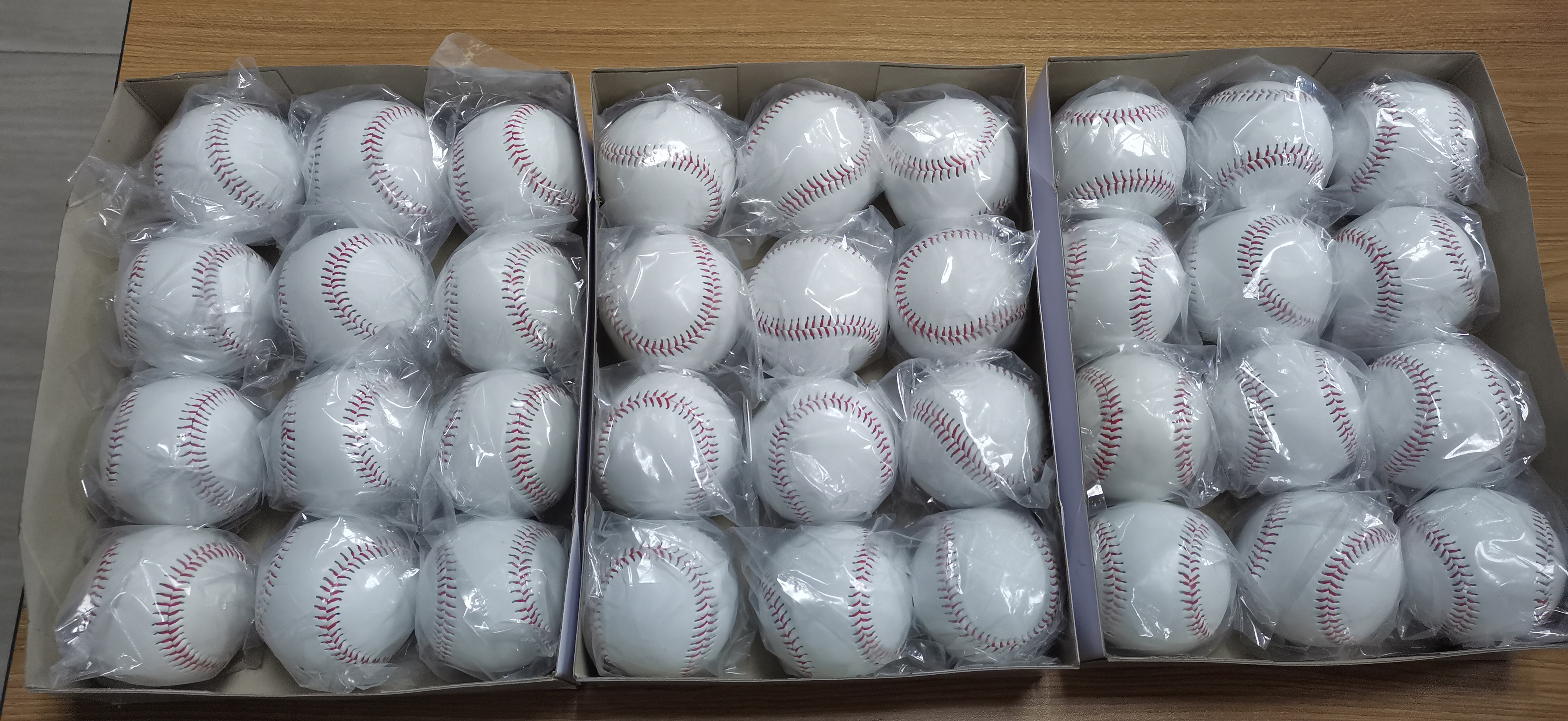 bulk order photos of pu leather foam center baseballs