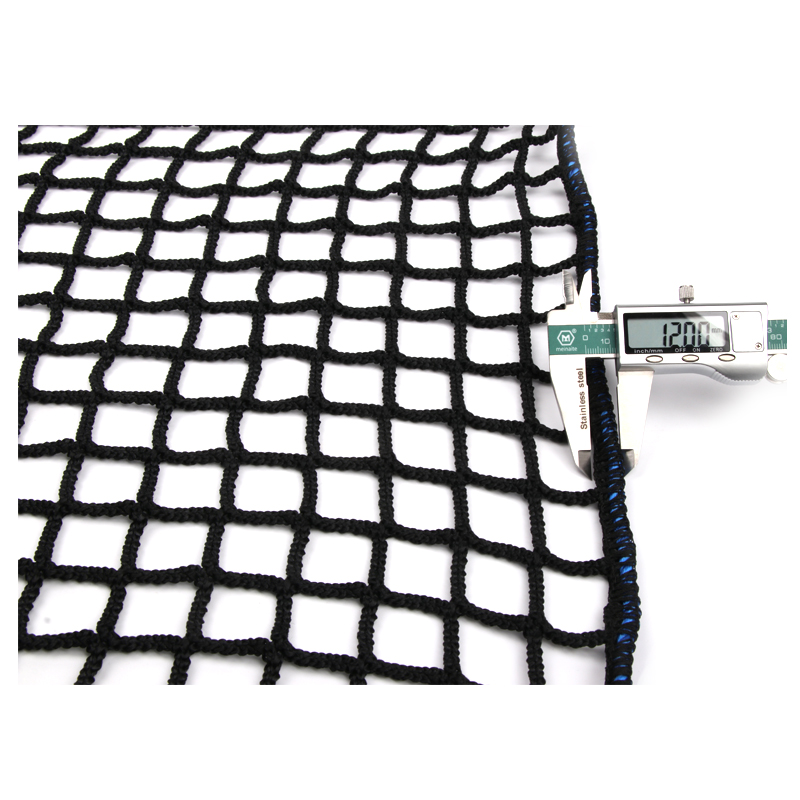 Outdoor Waterproof UV Stabilised Polyester Yarn Black Color Safety Net for Bridge with The Customized Height 