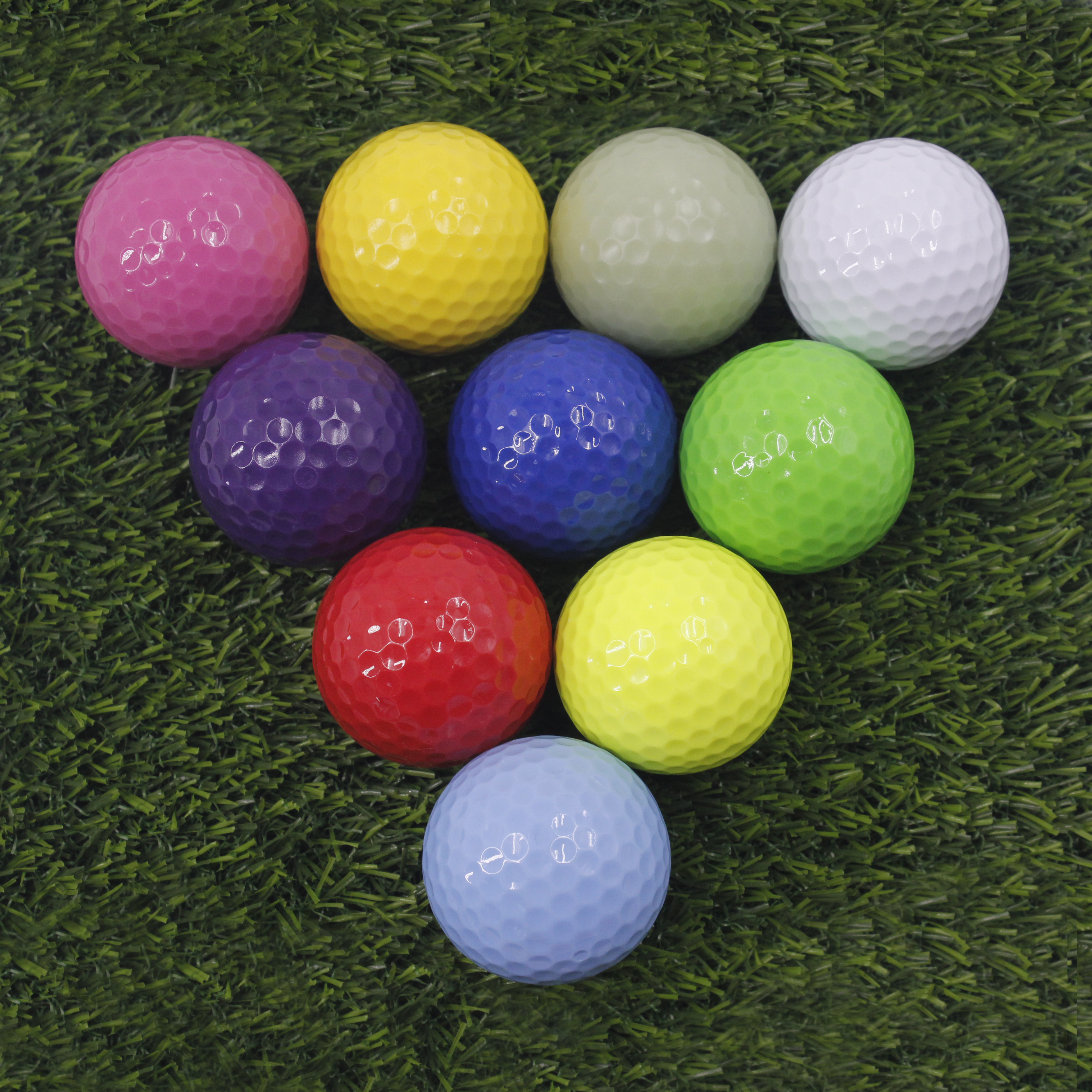 Factory Price 2 Layer Golf Range Ball for Practice Yellow Color Customized Logo