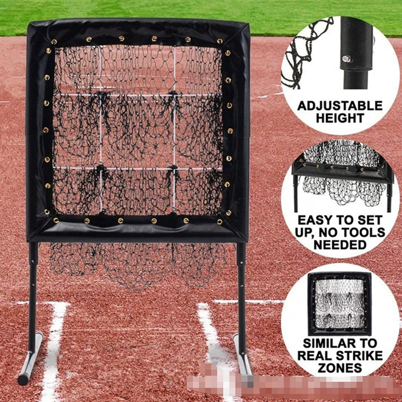 Softball Baseball Pitching Net with Target Pockets Pitching Net with Strike Zone Practicing Backyard Using