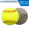 Leather Cover Poly Core Center Softball PU Core .47 Core 375 LBS Compression For Competition 
