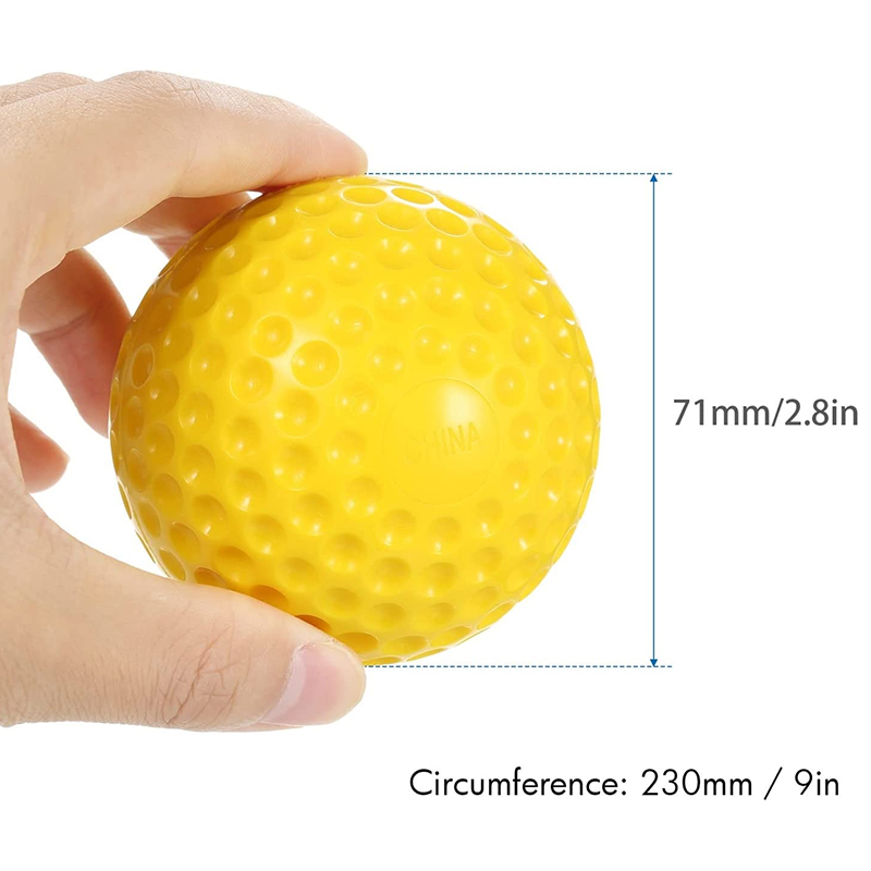 9 Inch PU Dimpled Baseball for Pitching Machine Use