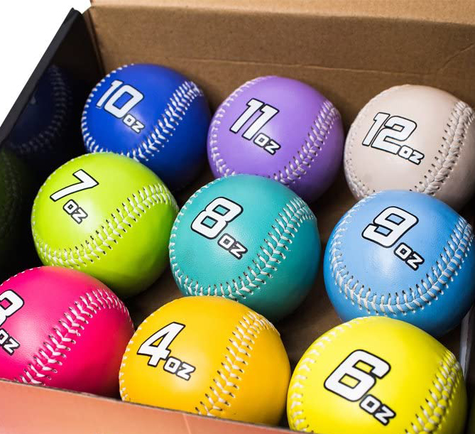 Custom 9 Inch 3oz-12oz Weighted Baseballs for Improving Throwing Velocity and Strength
