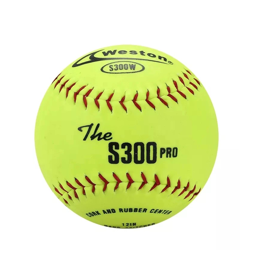 PVC Synthetic Leather Softball with High Density Cork Same As Weston 4FANS Softball Quality