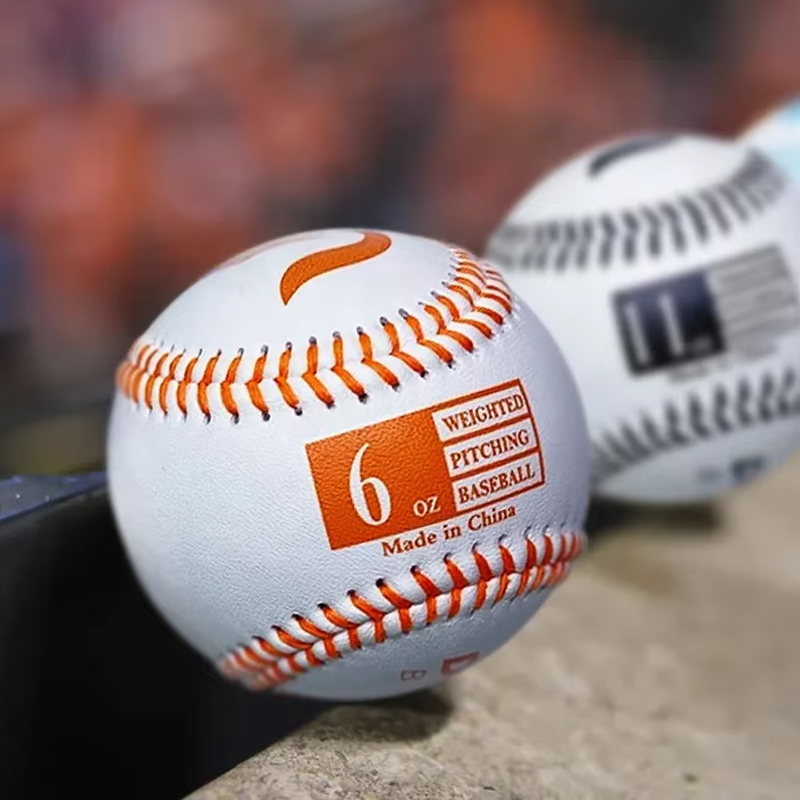 Custom White Leather 9 Inch 3oz-16oz Weighted Practice Baseballs