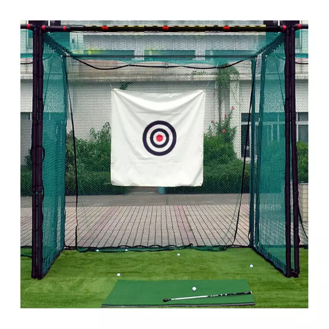 3x3x3m indoor Outdoor single golf hitting Net golf practice Cage with target