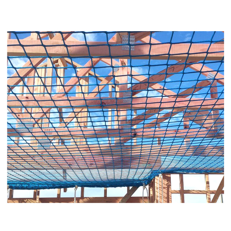 High Quality CE Standard Blue Color Polyester Knotless Fall Protection Safety Net for Both Indoor And Outdoor Use 