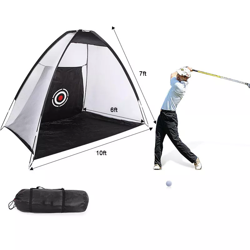 10x7ft Golf Hitting Training Aids Nets with Target And Carry Bag for Backyard Driving Chipping