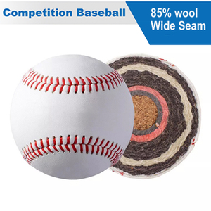 Competition Baseball With 85% Wool Winding for Official League Use
