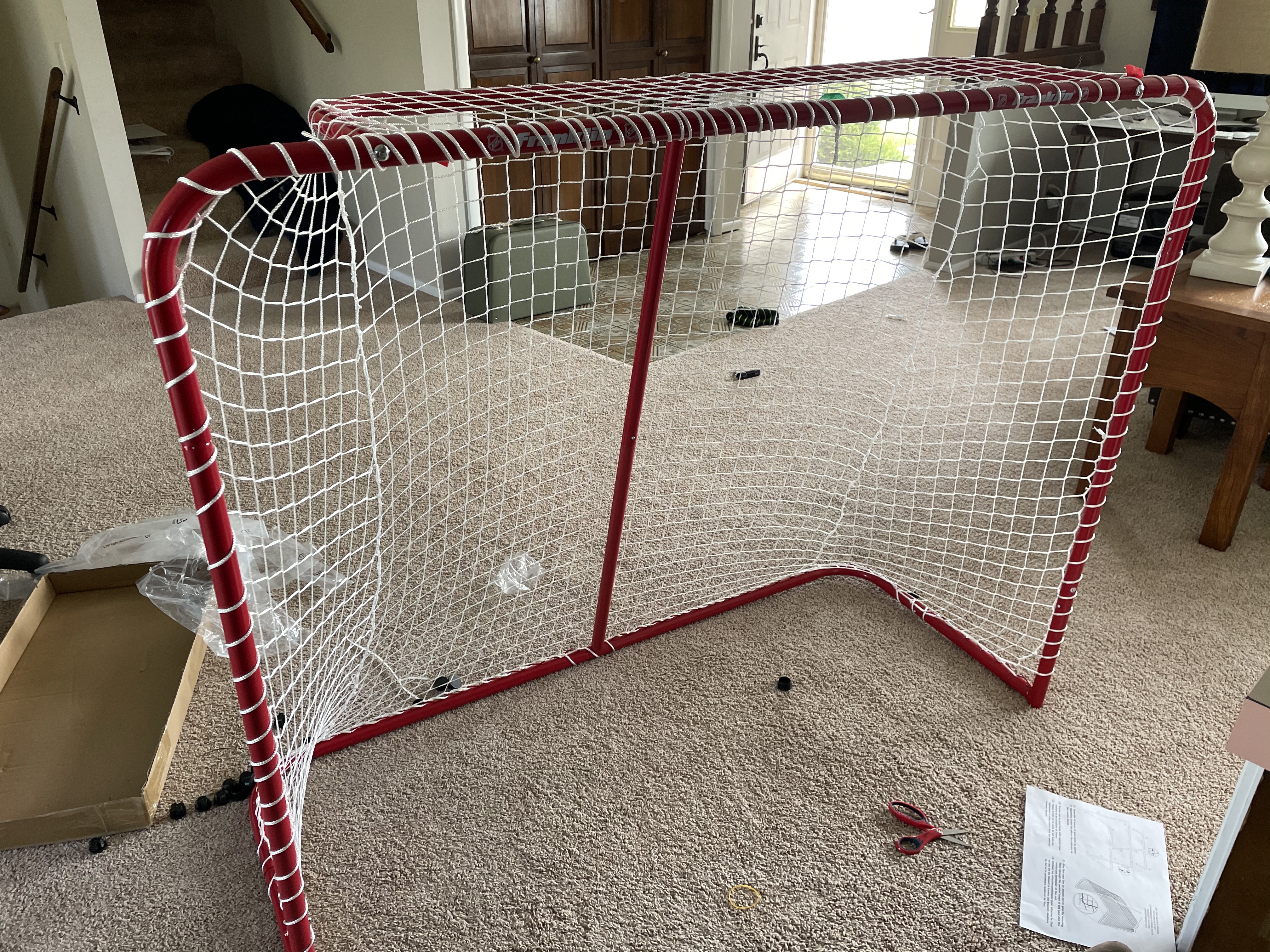 Premium NHL Standards Steel Hockey Goal with UV-Resistant Durable Net 54*44*22inch