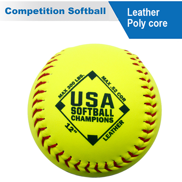 Poly Core .52 COR 300LBS Compression Raised Seams Softball with Custom Logo