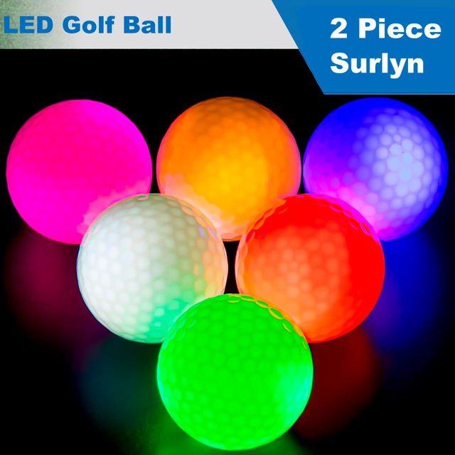 Super Bright Light Up The Night LED Glow In The Dark Golf Ball Luminous Golf Ball