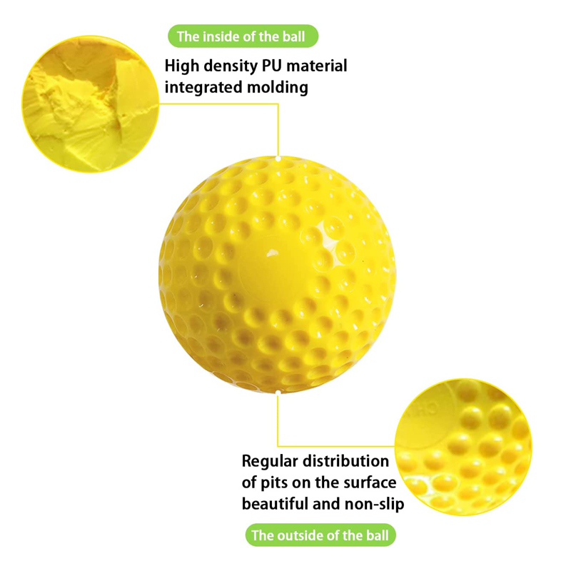 9 Inch PU Dimpled Baseball for Pitching Machine Use
