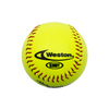 Optic Yellow Synthetic Leather Cover Cork Center Softball Flat Seams Bounce Less For Competition or Practice